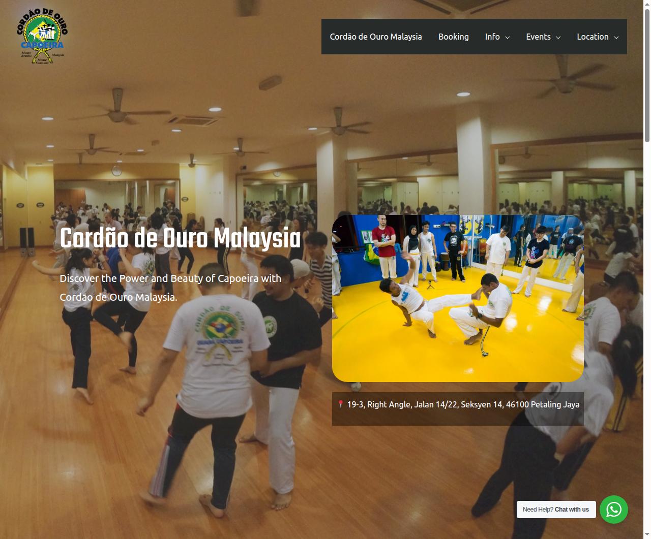 Capoeira Malaysia Training Centre Website